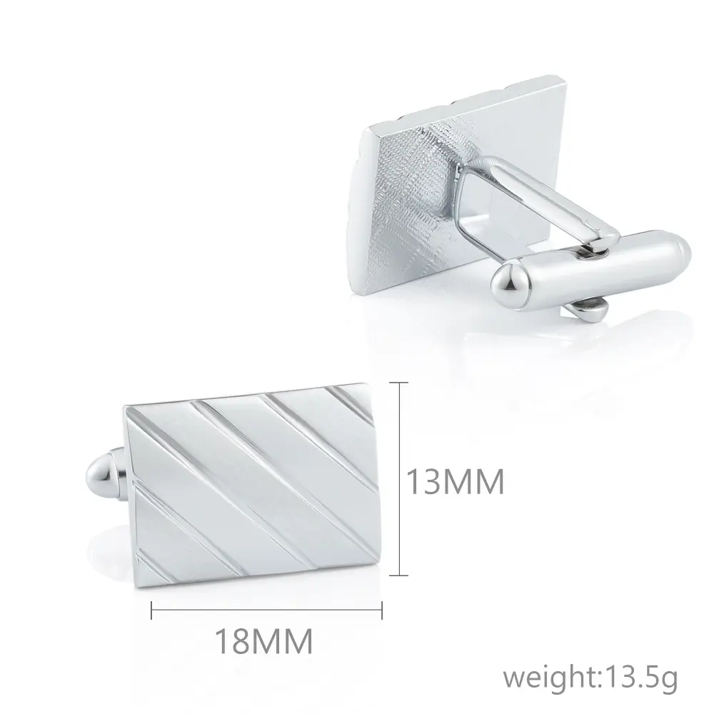 Wholesale Luxury Men Cufflinks Silver Plated Cufflinks Classic Design Metal Cuff Links for Men Suit CL-C202 Manufacturer, Company