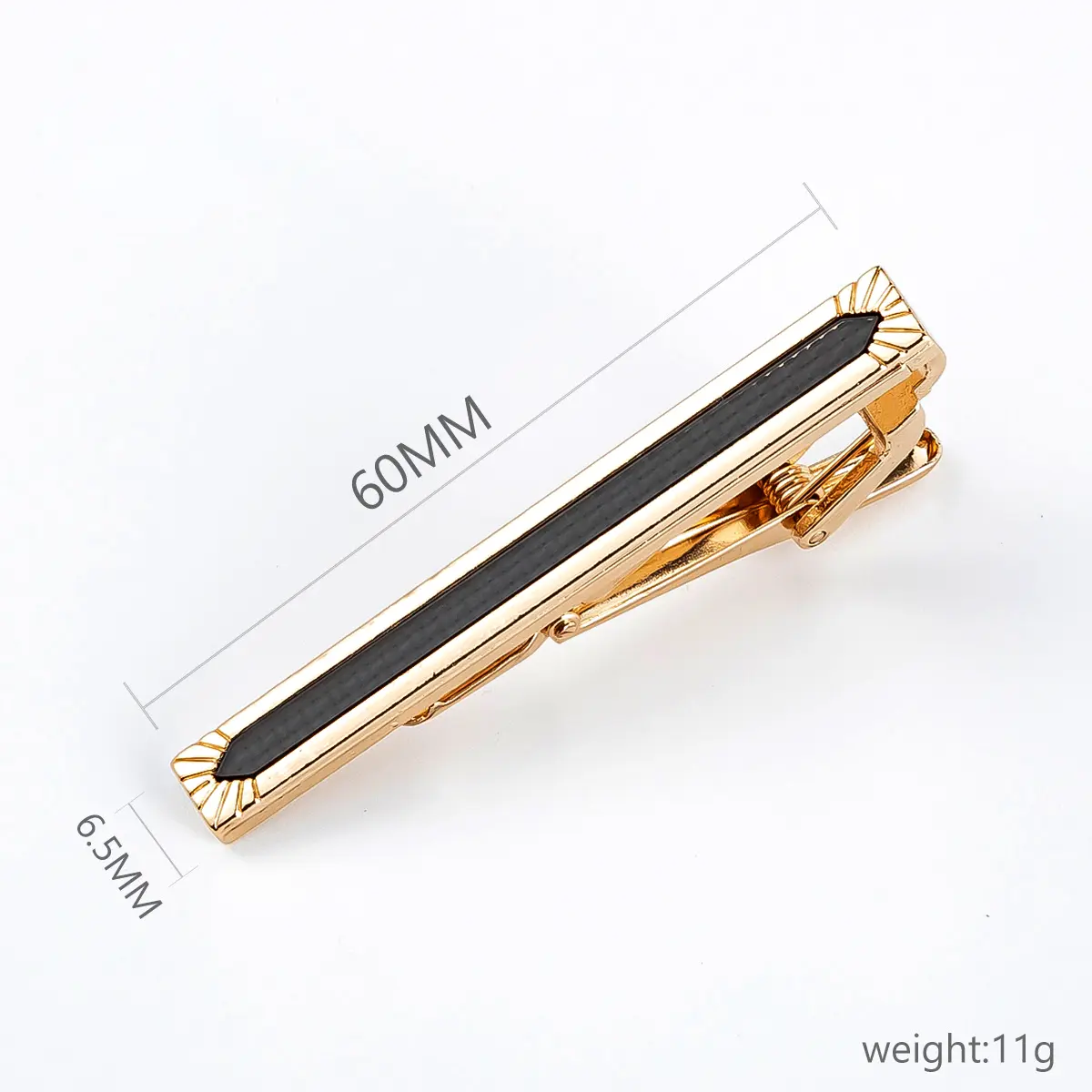 Wholesale JINJIE Factory New Design Fashion Wedding Groom Business Gold Plated Black Enamel Tie Clips TA9001 Suppliers, Company