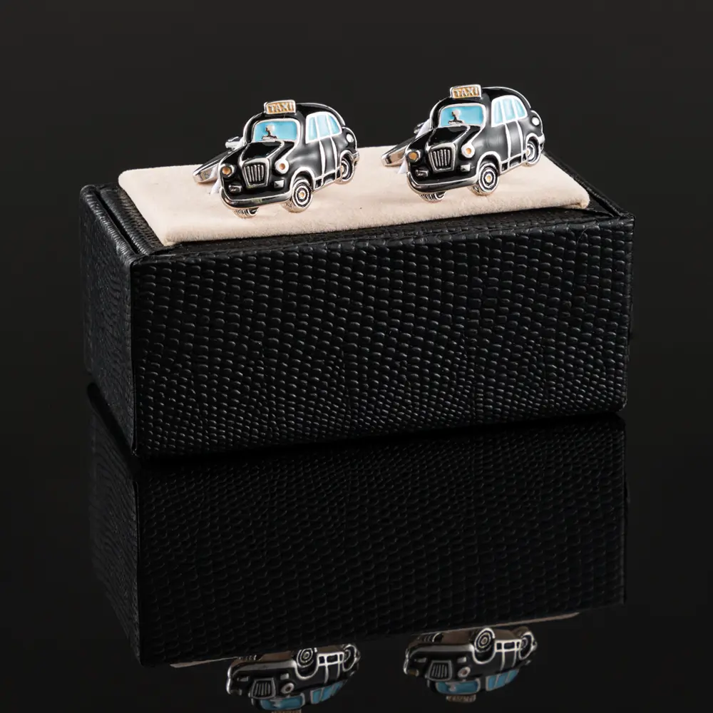 Wholesale Manufacturer Novelty & Vintage Enameled Taxi Cab Cufflinks Design Men Gifts Low Price CC0099 Manufacturers, Exporters