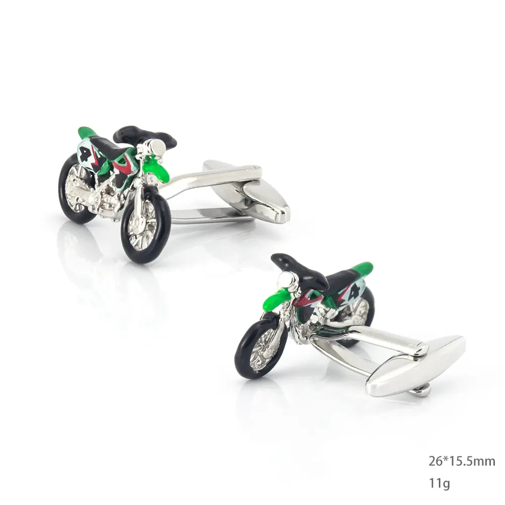 ODM JINJIE Factory Custom Novelty Design Enamel Motorbike Cufflinks for Men CC0229 Supplier, Company
