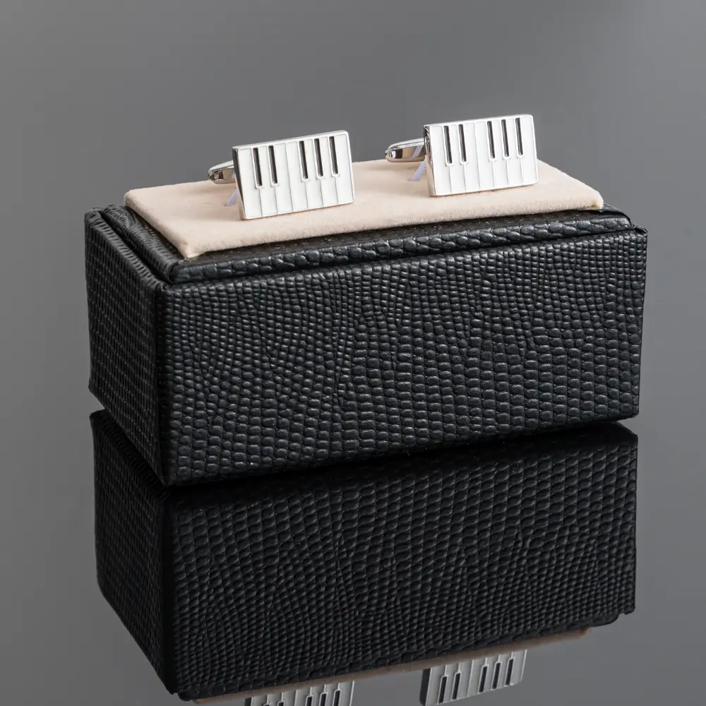 Wholesale Factory Wholesale Hot Selling Enamel Piano Keyboard Style Cufflinks for Men Shirt CC0326 Manufacturer, Factories