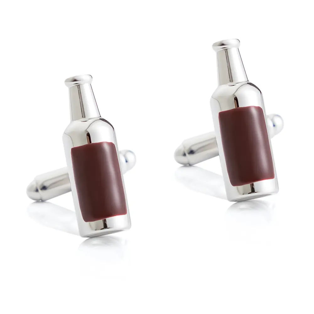 Custom JINJIE Wholesale High Quality Wine Glass Shape Metal Cuff Links French Shirt Buttons CC8467 Manufacturers, Factories