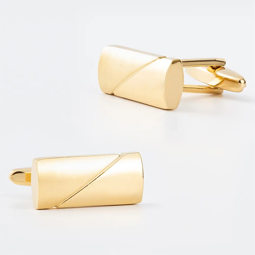 Wholesale Simple Rectangle Men Suit Shirt Cufflinks High Quality Gold Cufflinks CL0079-1