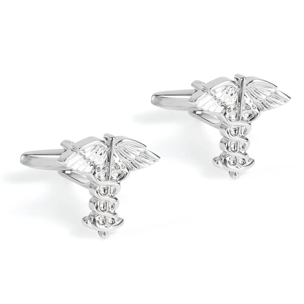 OEM Fashion Men Accessories Medical Symbol Caduceus Cufflinks Personality Clothing Accessories CL0043 Manufacturer, Companies