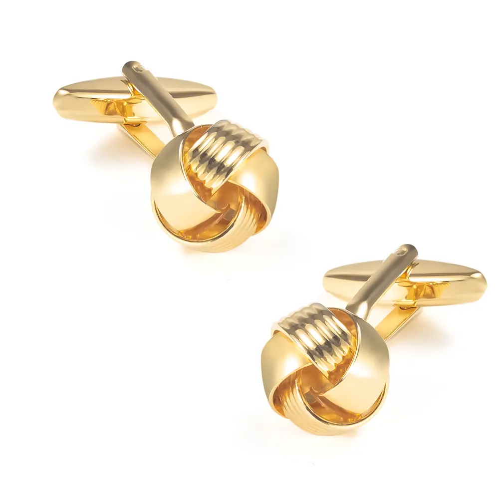 Wholesale Gold Plated Cufflink Business Stylish Knot Cufflinks For Men Exporter, Companies