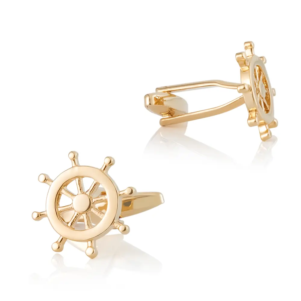 Wholesale Sailing Anchor Cuff links for Men Golden Tuxedo Shirt Cufflinks Business Wedding Cuff Links CL0270-G Suppliers, Exporter
