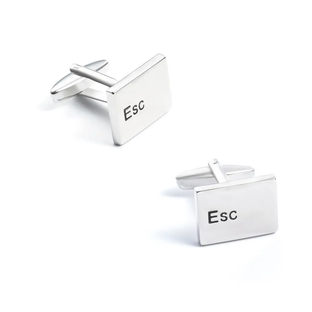 ODM Factory Supply Men's Esc and Ctrl Key Keyboard Novelty French Metal Engraving Cuff Links CC0206 Manufacturer, Exporters