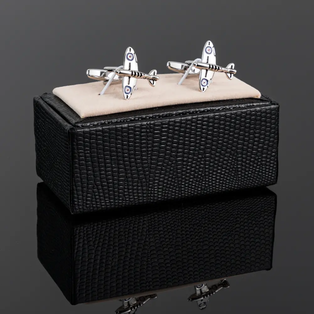 OEM Factory Low MOQ Personalised Brass Novelty Silver 3D Airplane Cufflinks Gift for Men CC0014 Factories, Companies