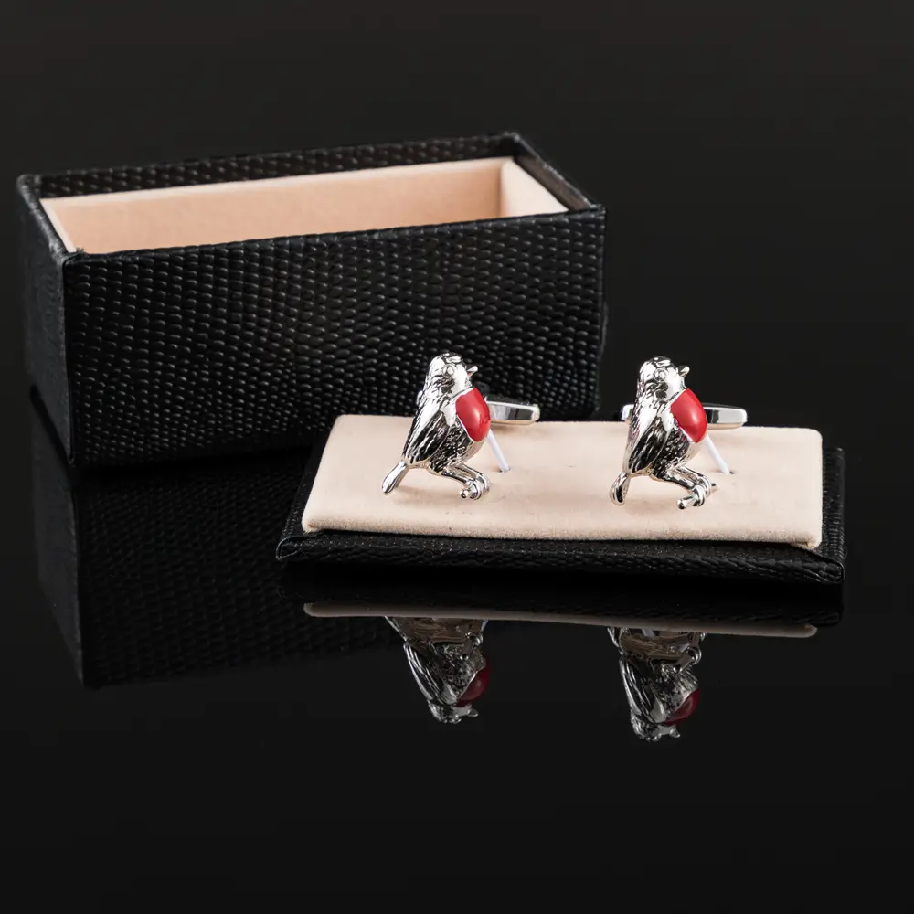 Custom JINJIE Novelty Designer Cufflinks Mens Personalised Animal Enamel Bird Cuff Link For Shirt CC81124 Company, Companies