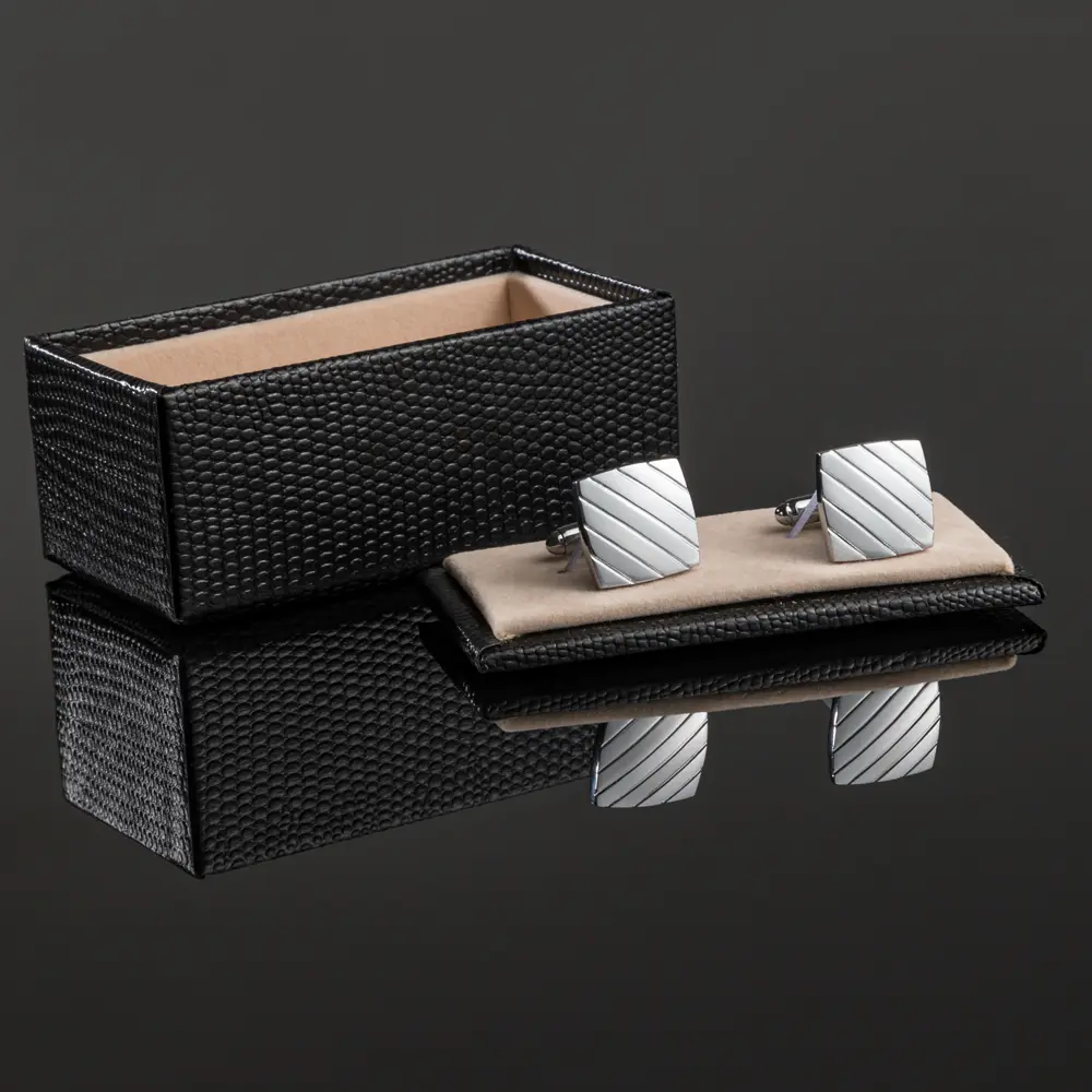 ODM Best Selling Low Price Men's Cufflinks With Diagonal Stripes Design Metal Creative Gifts CL-C060 Suppliers, Factories