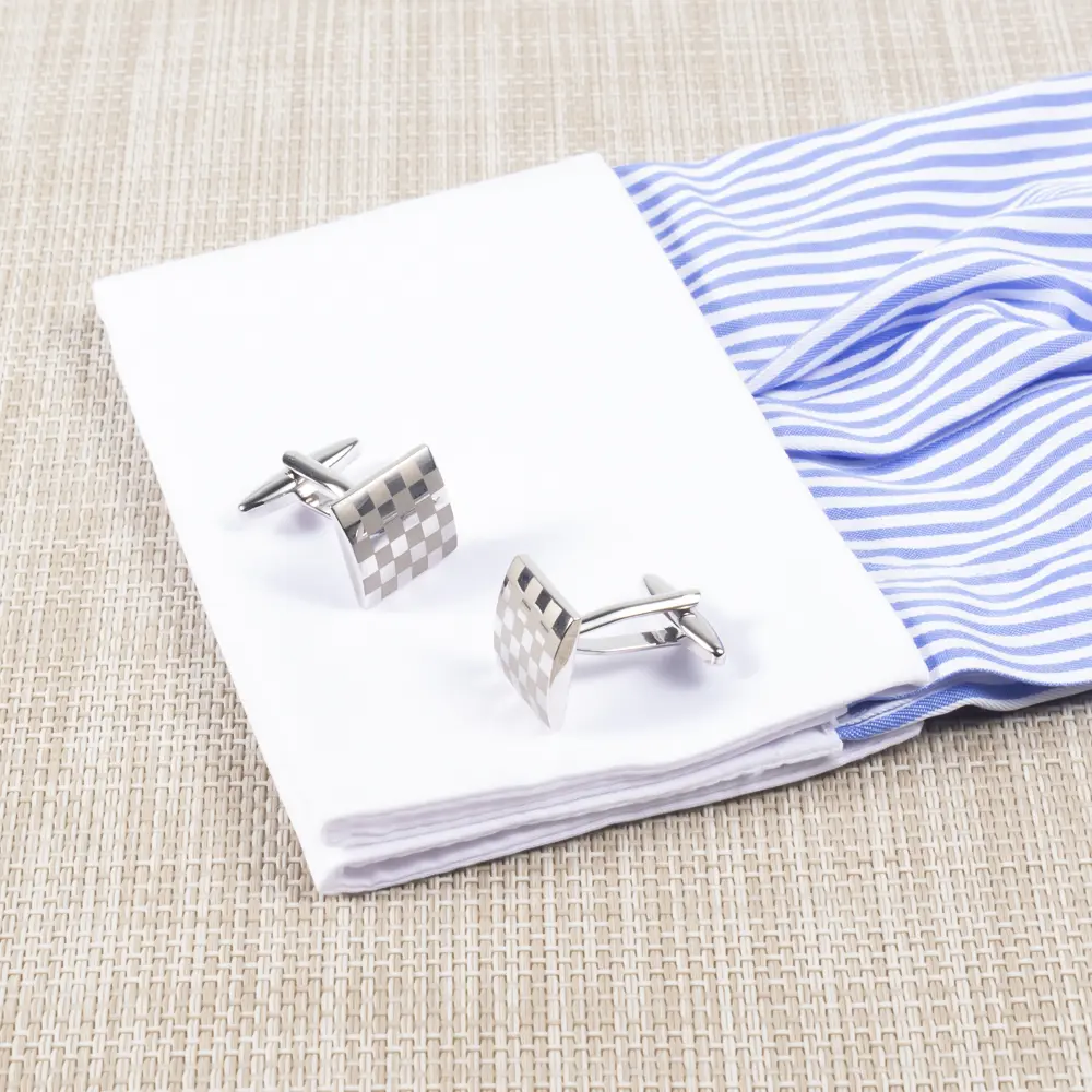 Custom China Manufacturer JINJIE Laser Engraved Garment Accessories Cufflinks For Men Shirts CL0182 Manufacturer, Factory