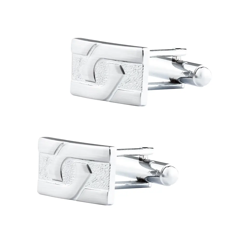 Wholesale JINJIE High-end Rectangular Wavy Metal Formal Cufflinks Men's Suit Shirt Accessory CL-C273 Suppliers, Exporters