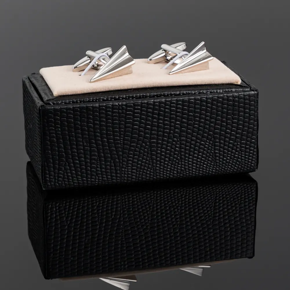 ODM Factory Wholesale Price Mini Kite Paper Plane Shape Men Business Suit Shirt Cufflinks CL0108-S Factory, Exporter