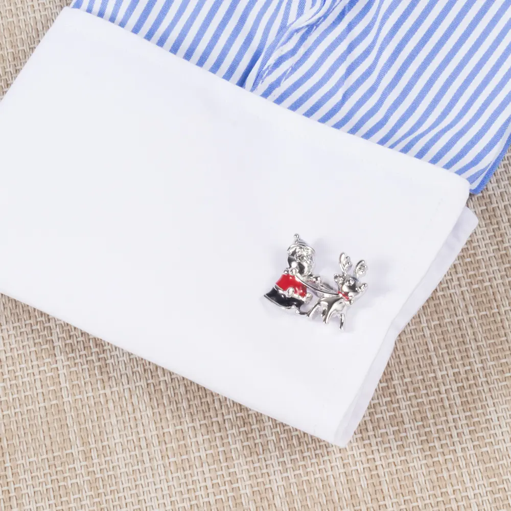 Wholesale Men's Luxury Christmas Reindeer Suit Cufflinks Accessories for Wedding Party CC0189 Manufacturer, Suppliers