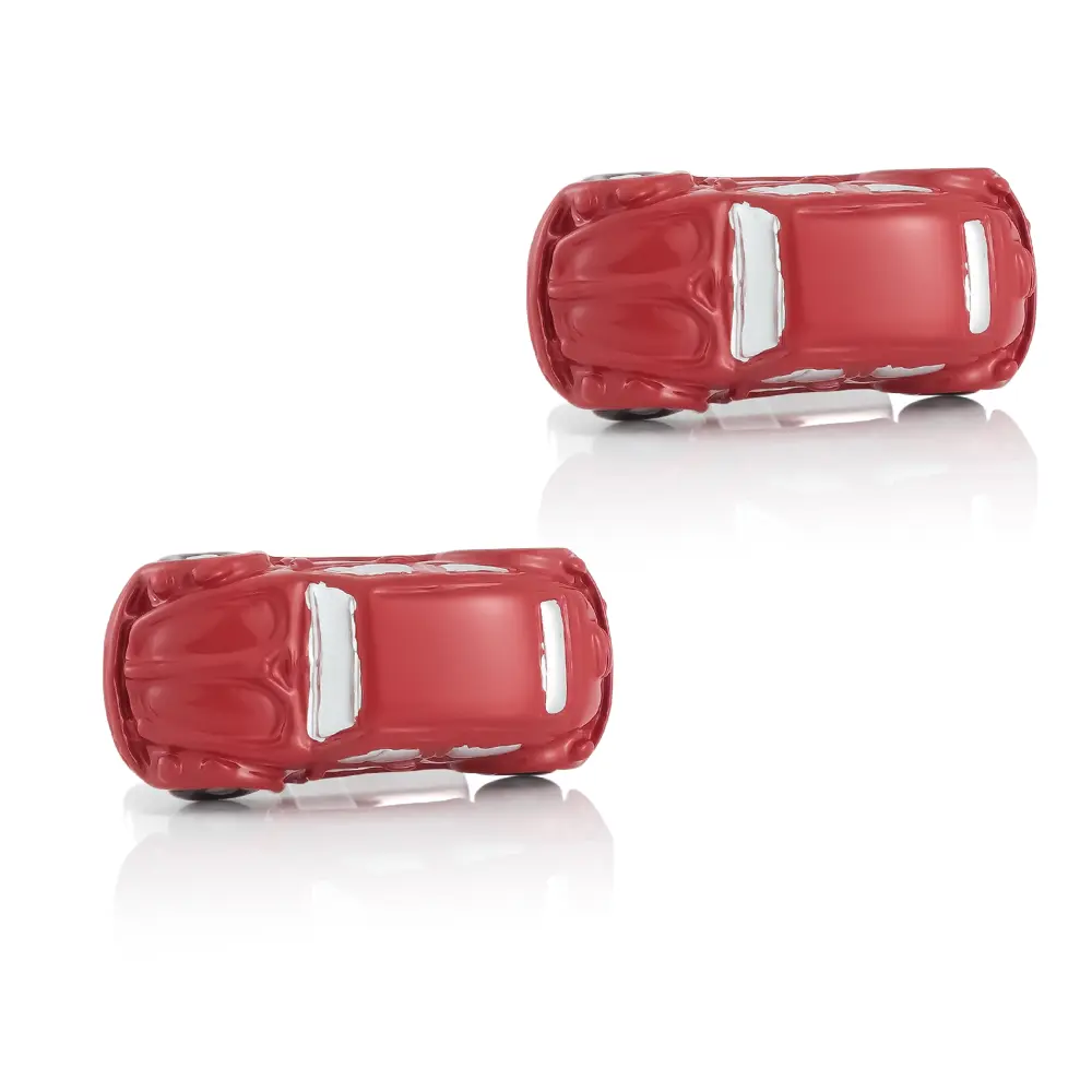 Wholesale Mens Personalized Beetle Red & White 3D Car Cufflinks Mens Sleeve Jewelry CC0110