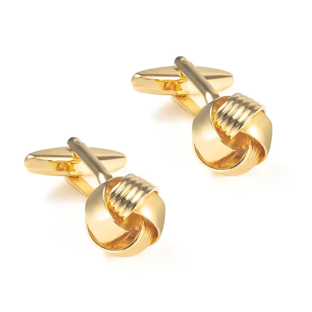 Wholesale Gold Plated Cufflink Business Stylish Knot Cufflinks For Men Exporter, Companies