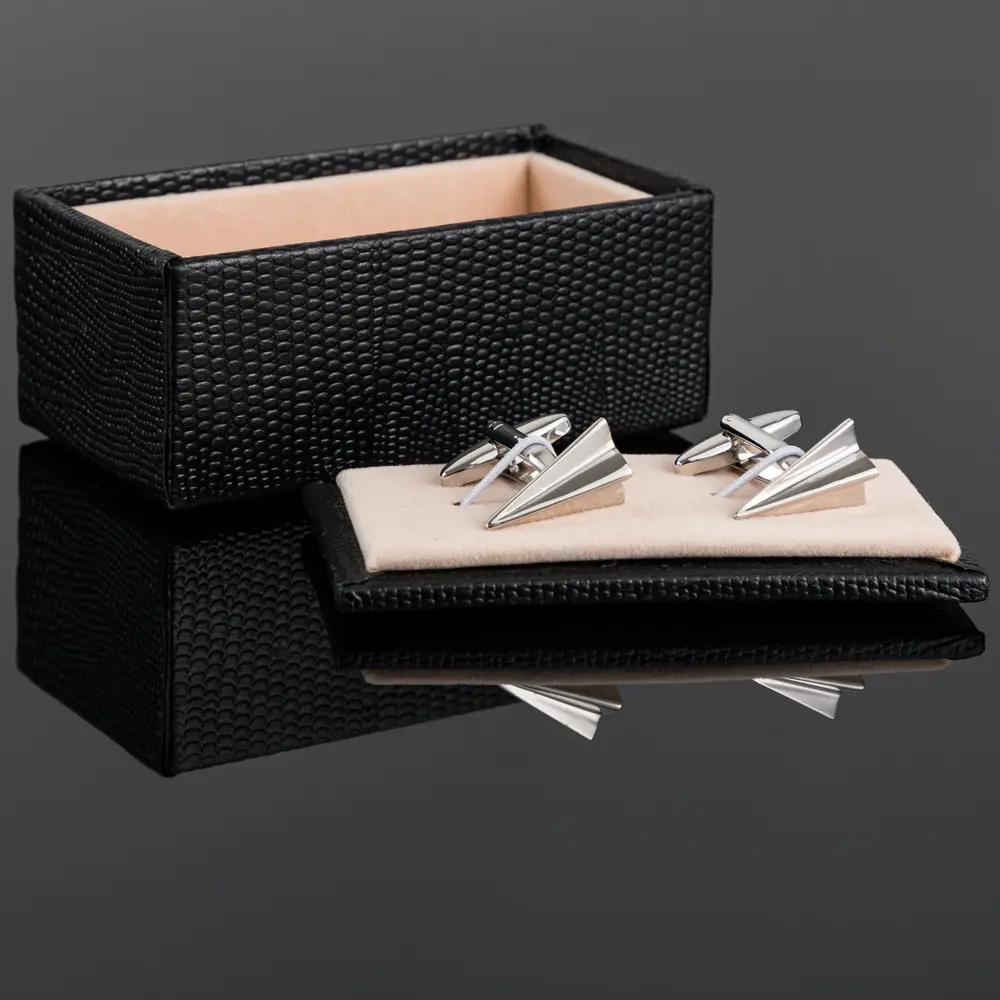 ODM Factory Wholesale Price Mini Kite Paper Plane Shape Men Business Suit Shirt Cufflinks CL0108-S Factory, Exporter