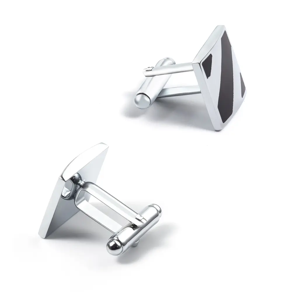 Wholesale Elegant Black & Silver Men Tuxedo Shirt Cufflinks Hot Selling CC-Q003-1