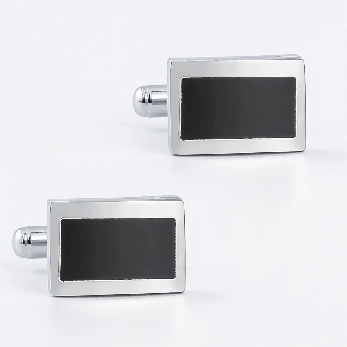ODM China Factory Business Fashion Cheap Blank Copper Black Enamel Cufflinks for Men CC-Q071 Supplier, Exporters