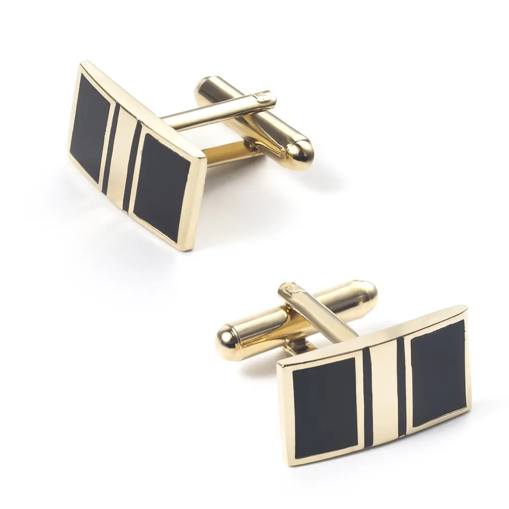 Wholesale Cufflink Manufacturer Square Enamel Gold Plated Copper Cuff links Cheap Wholesale CC-Q257 Manufacturer, Supplier