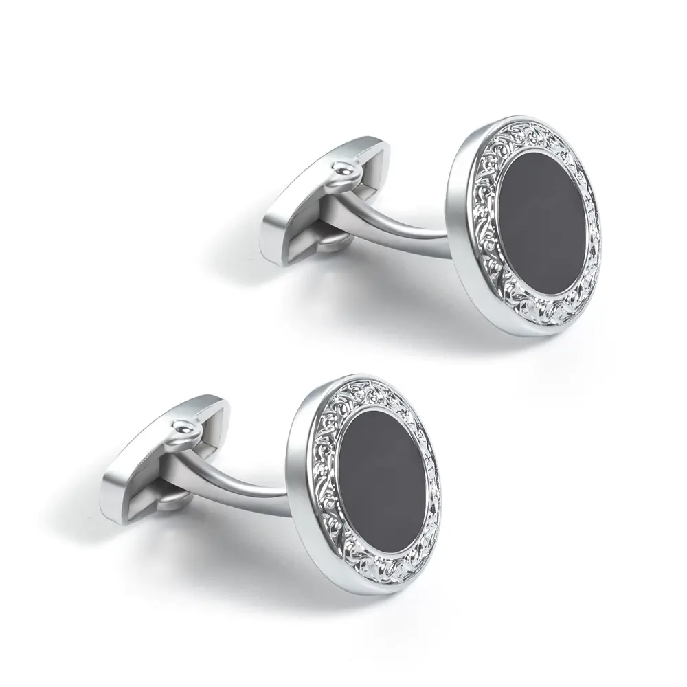 ODM Hot Selling Vintage Round Greek Enamel Cufflinks for Shirt Men Cufflinks For Shirt CCW0089 Manufacturers, Factories