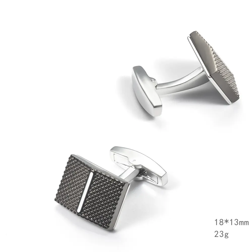 OEM Engraved Men Shirt Accessories Gunmetal Color Cufflinks Jewelry for Business CLW0076 Suppliers, Factories