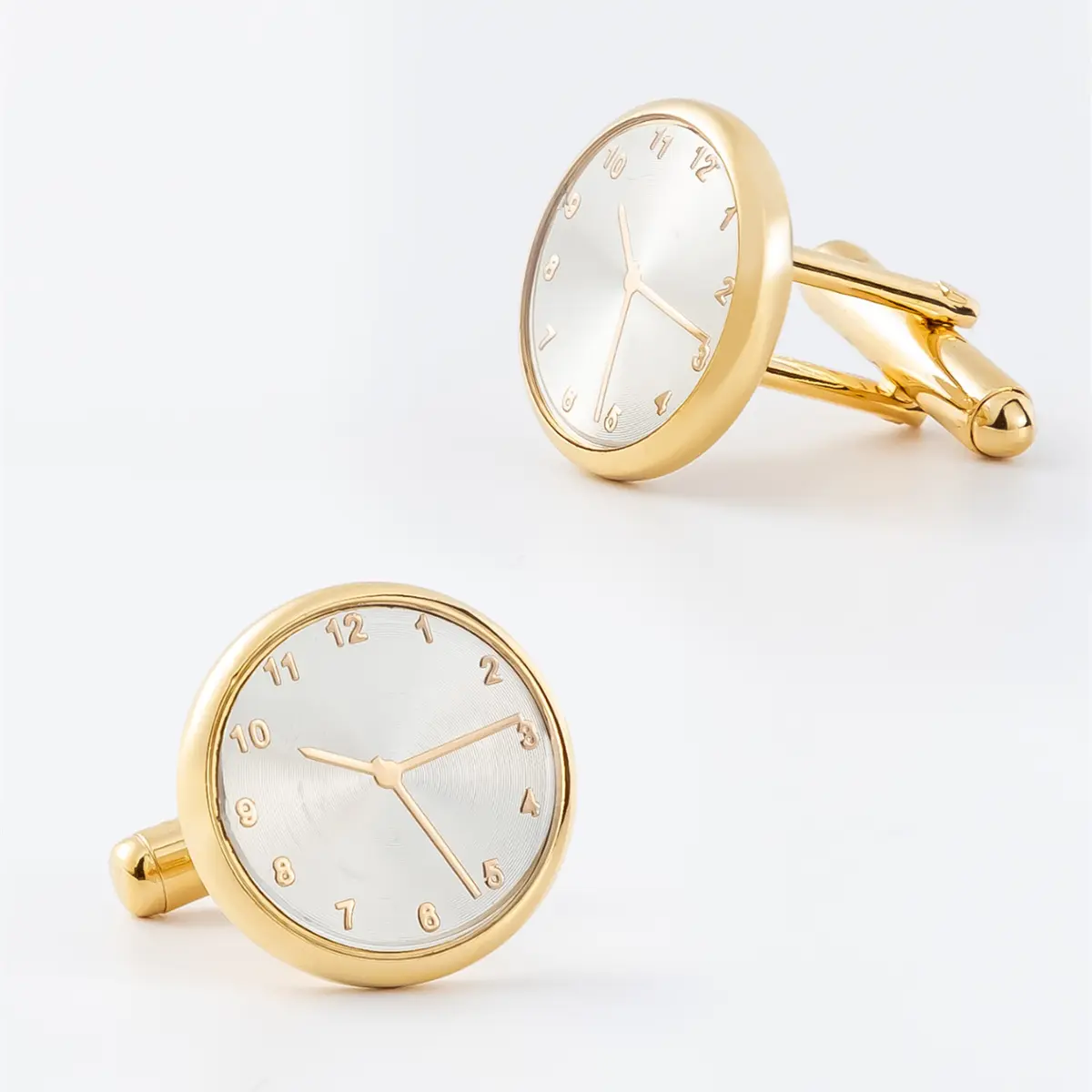 ODM New French Shirt Round Clock design Business Men's Cufflinks Supplier, Suppliers