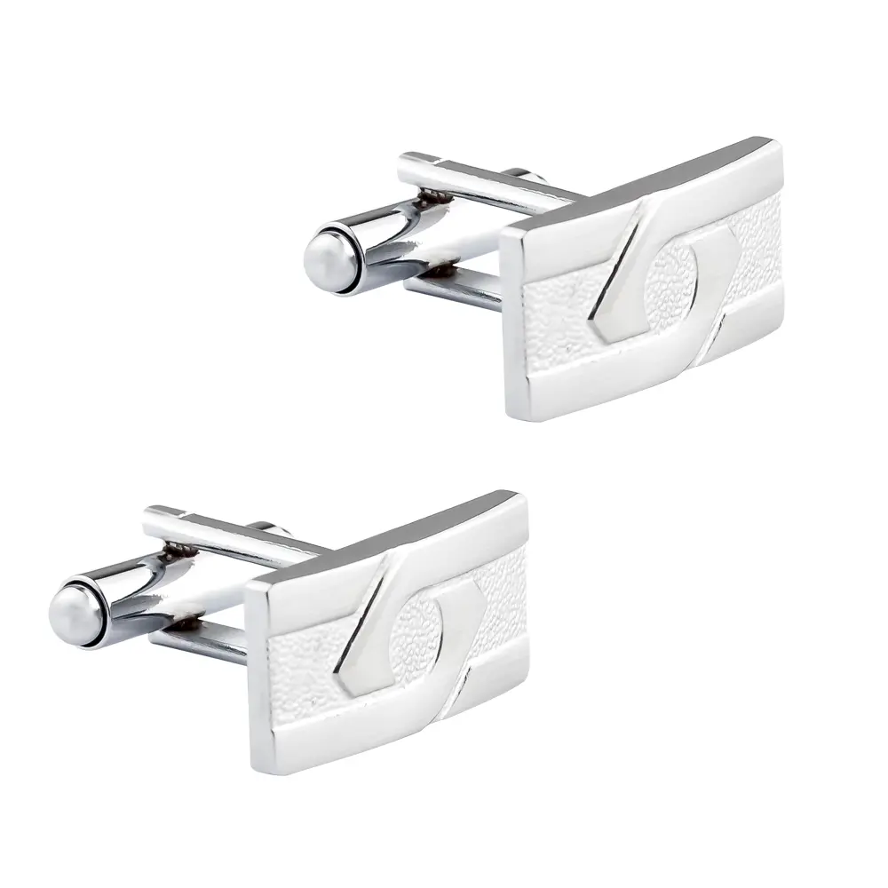 Wholesale JINJIE High-end Rectangular Wavy Metal Formal Cufflinks Men's Suit Shirt Accessory CL-C273 Suppliers, Exporters