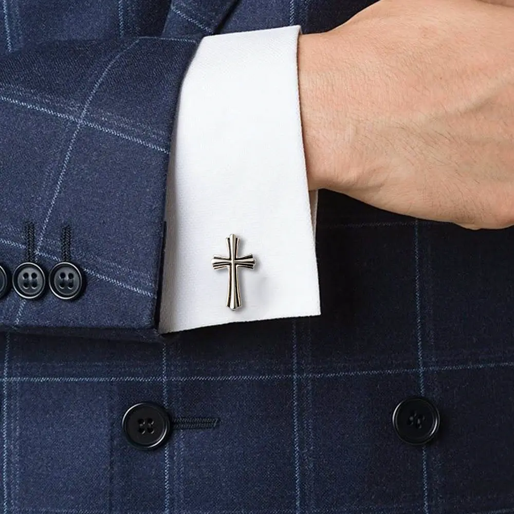 ODM Retro Style Wholesale Fashion Hollow-out Design Cross Cufflinks Men Shirt Accessories CC8276 Suppliers, Factory