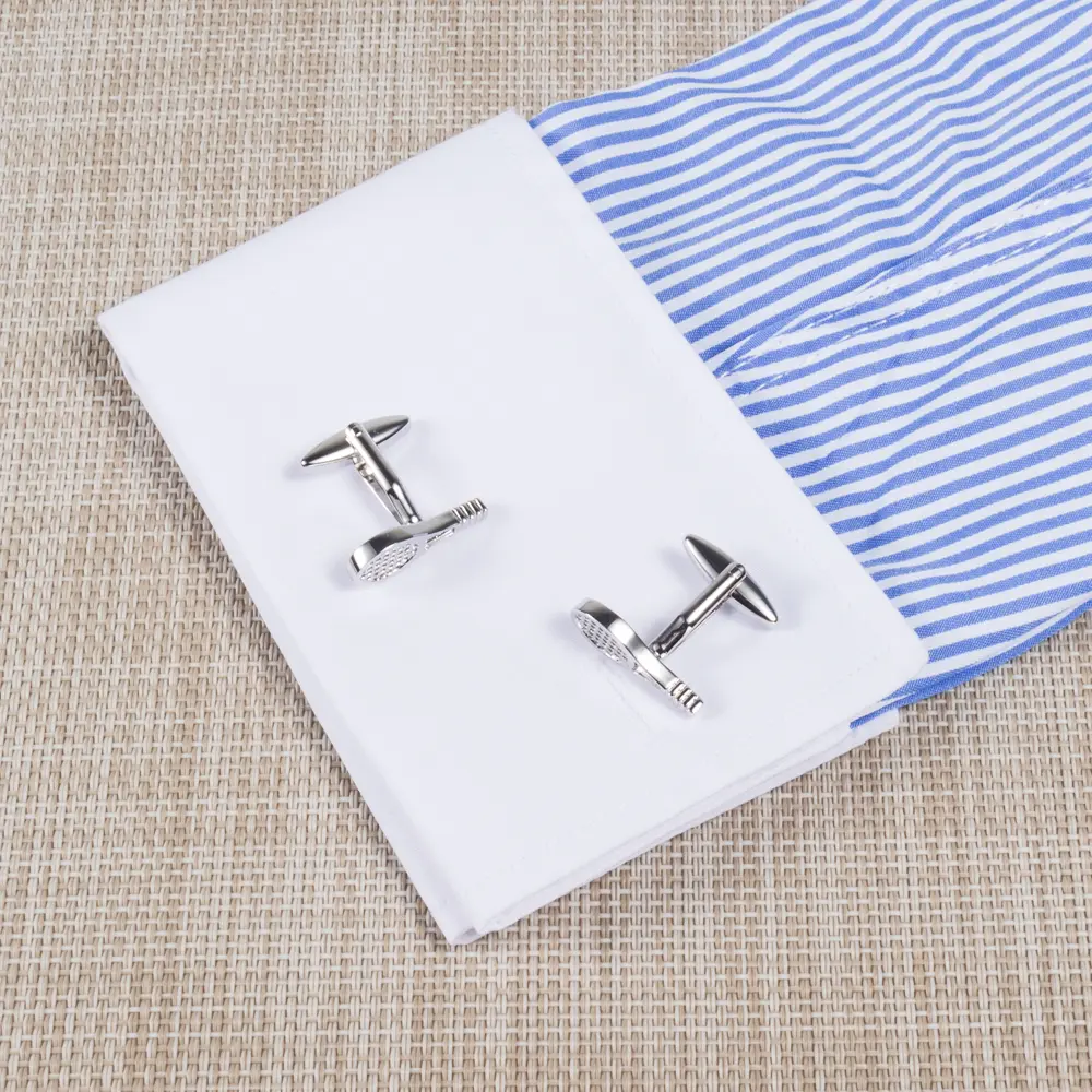 Wholesale Novelty Fashion Silver Tennis Racket Men Sports Cufflinks For Men Shirt CL0033