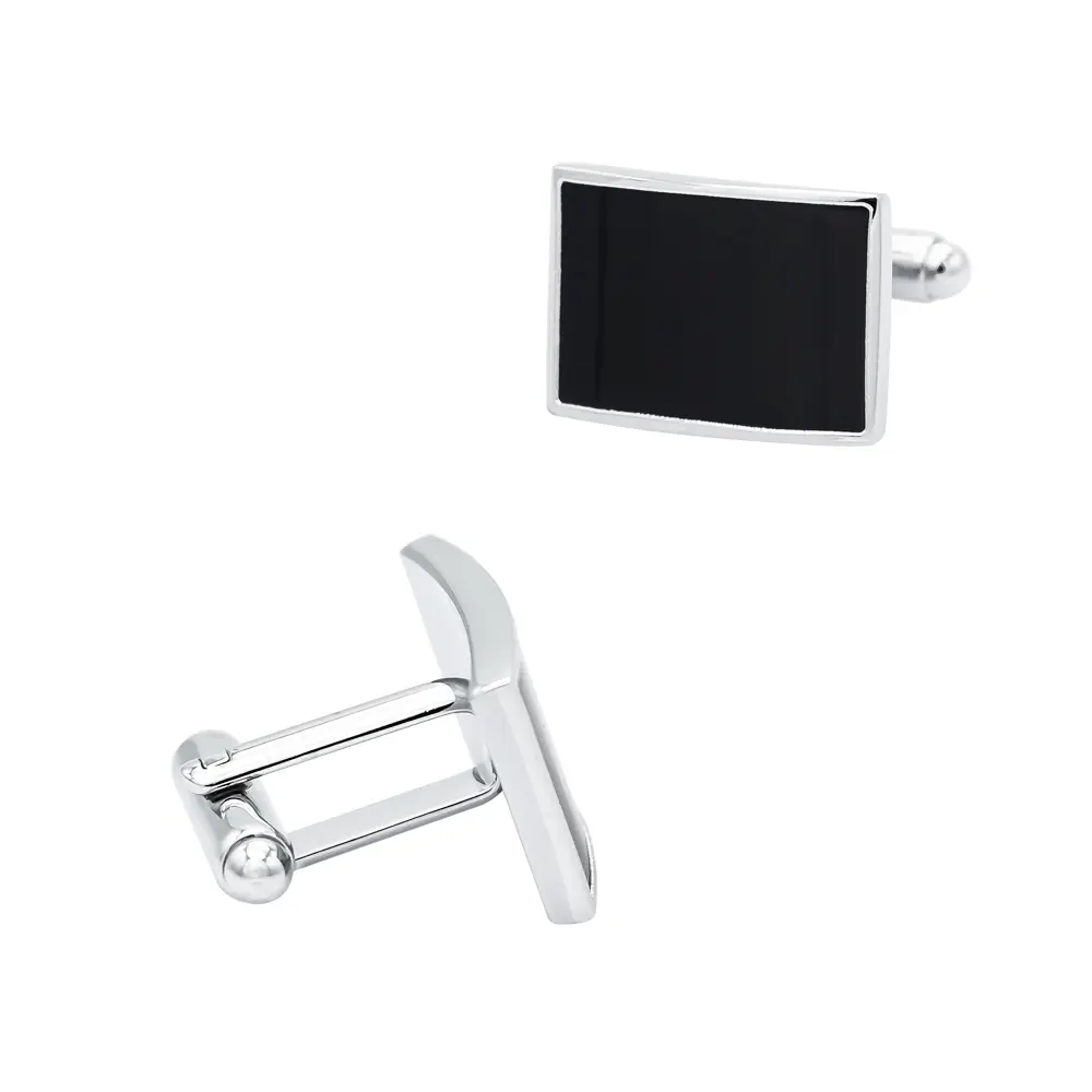 Wholesale High Polish  Square Blank Cuff Links Luxury Suit Shirt Black Cufflinks Wholesale Cheap CC-Q241 Manufacturer, Factory