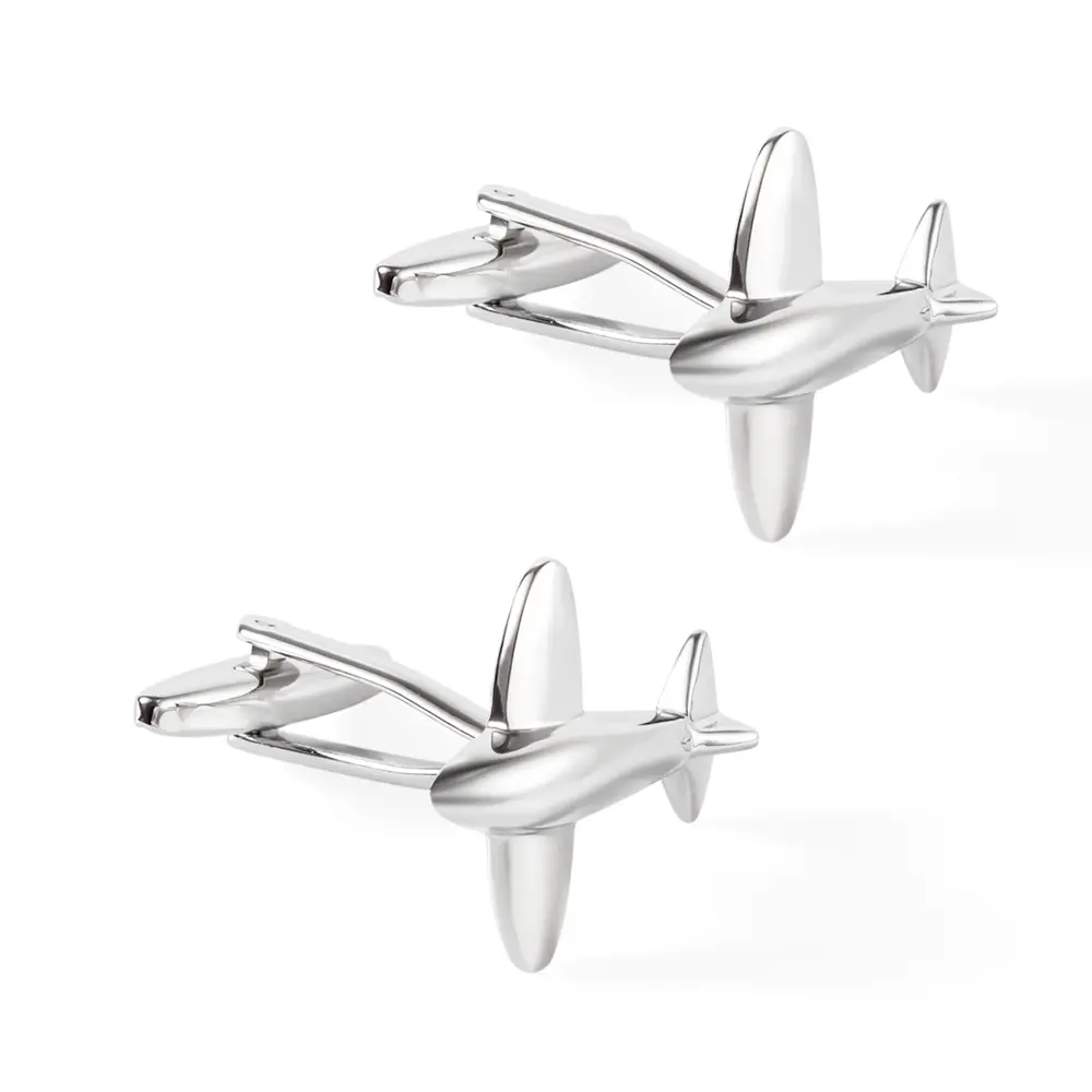 Wholesale Classics Silver Plated Copper Material Airplane Aviation Cufflinks For Men CL0218 Manufacturers, Supplier