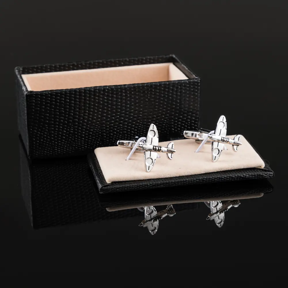 OEM Personalised Brass Novelty Silver 3D Airplane Cufflinks Gift for Men CC0014S Company, Companies