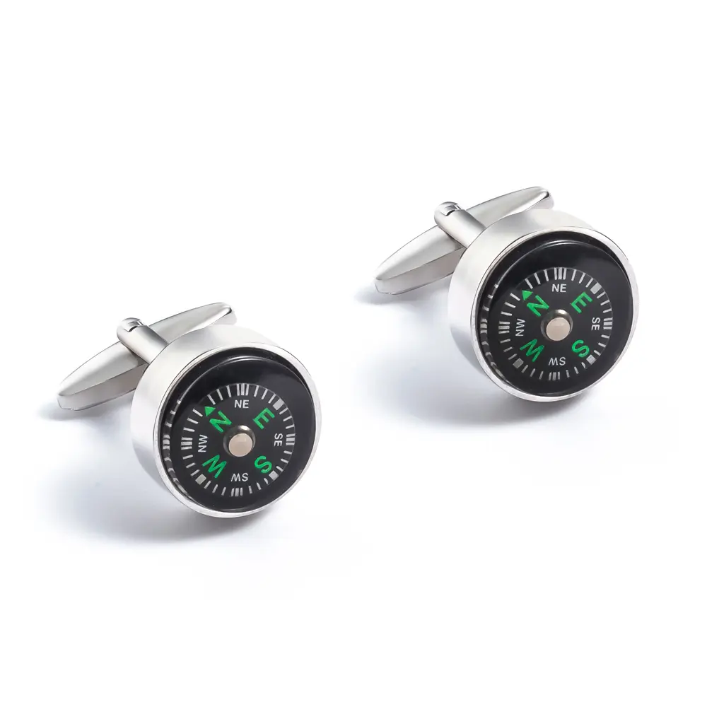OEM Fashion Green Compass Men's French Swank Cufflinks Men Bulk Accessories Supplier, Company