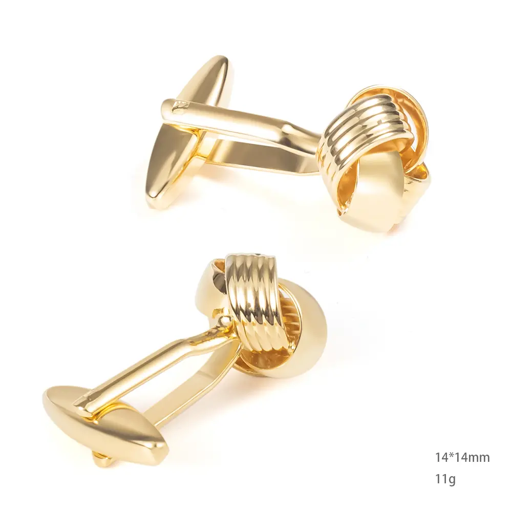 Wholesale Gold Plated Cufflink Business Stylish Knot Cufflinks For Men Exporter, Companies