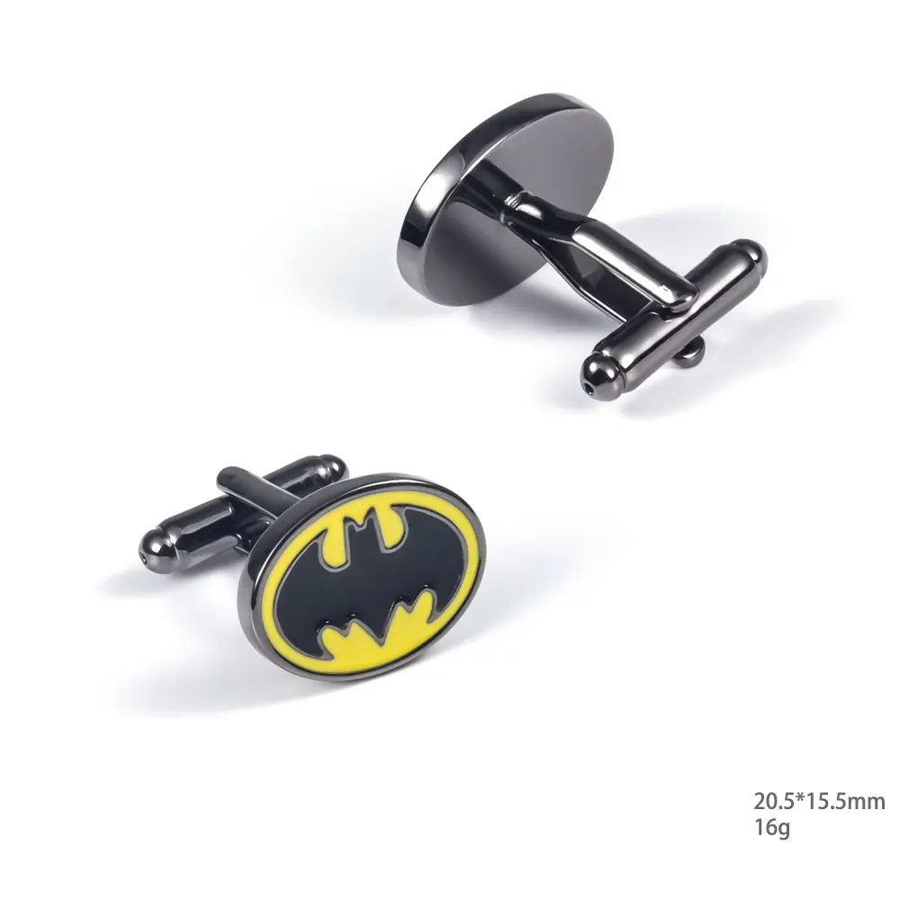 OEM Bat Man Shirt Cufflinks OEM Fashion Bat Logo D.C Comics Custom Cufflinks Manufacturer CC0251 Manufacturer, Factory