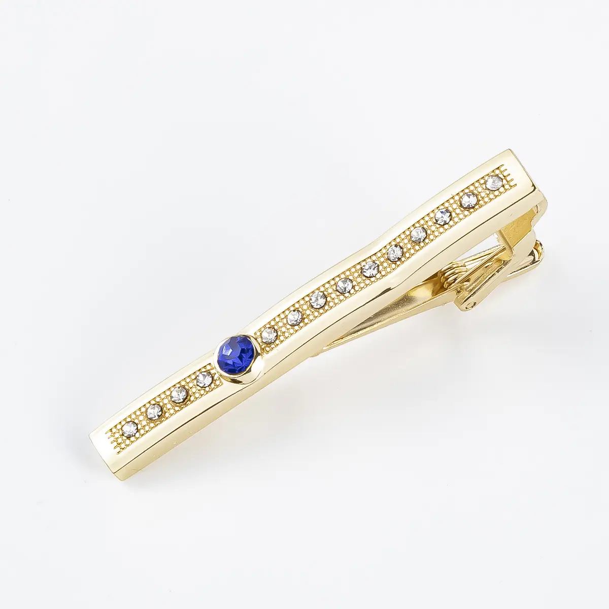 OEM New Arrival Golden Plated Classic Fashion Square Diamond Metal Tie Bars Pins Wholesale TS9001-G Manufacturers, Exporter