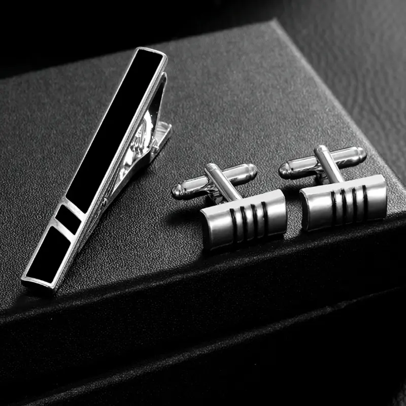 Wholesale High Quality Fashionable Men's Business Enamel Brass Tie Clip Classical Tie Bar Clips TC9008 Supplier, Company