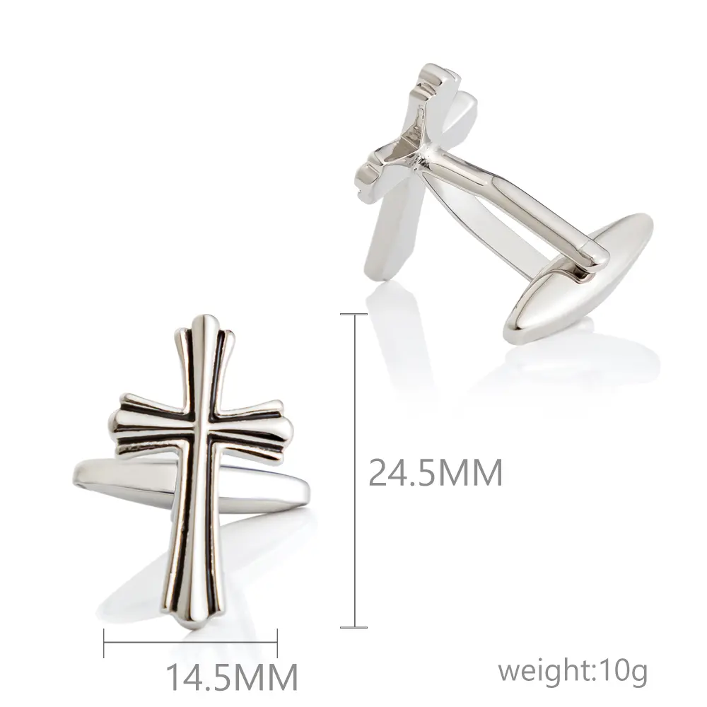 ODM Retro Style Wholesale Fashion Hollow-out Design Cross Cufflinks Men Shirt Accessories CC8276 Suppliers, Factory
