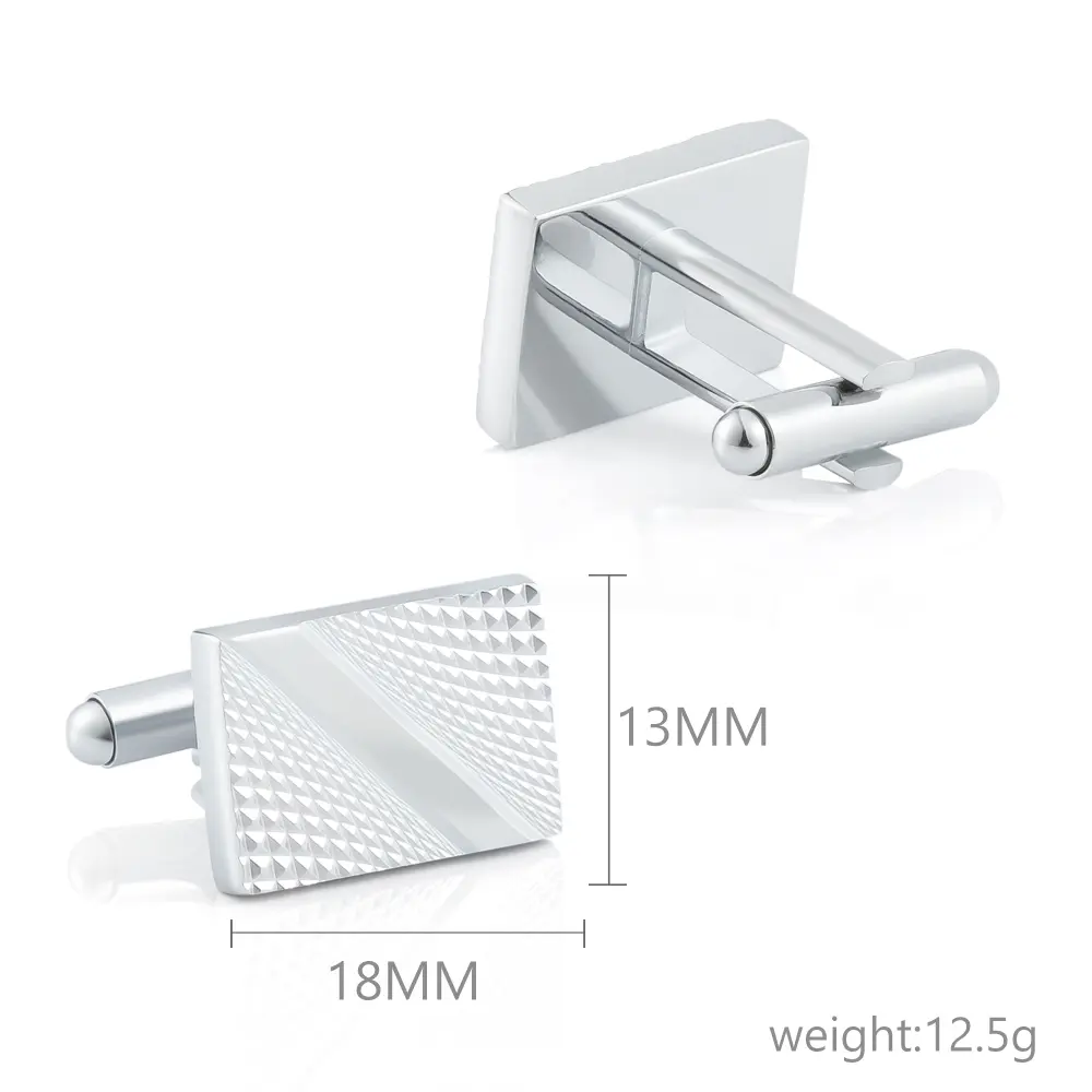 OEM Cheap Factory  Wholesale Abstract Geometric Unique Metal Silver Plated Cufflinks for Men Shirt CL-L035 Manufacturer, Exporter