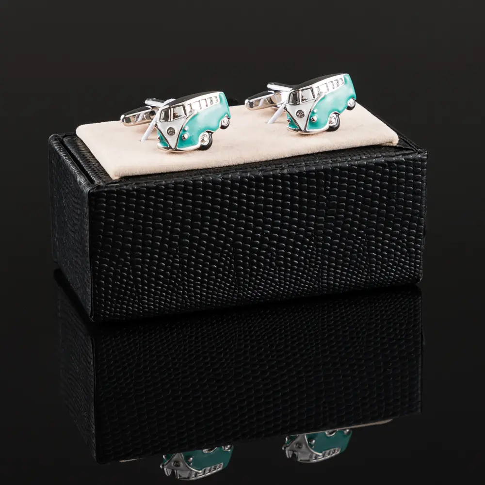 OEM Hot Selling Wholesale Funny Design Blue Camper Van Cufflinks CC0098 Factory, Factories