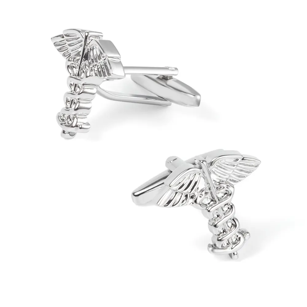 OEM Fashion Men Accessories Medical Symbol Caduceus Cufflinks Personality Clothing Accessories CL0043 Manufacturer, Companies