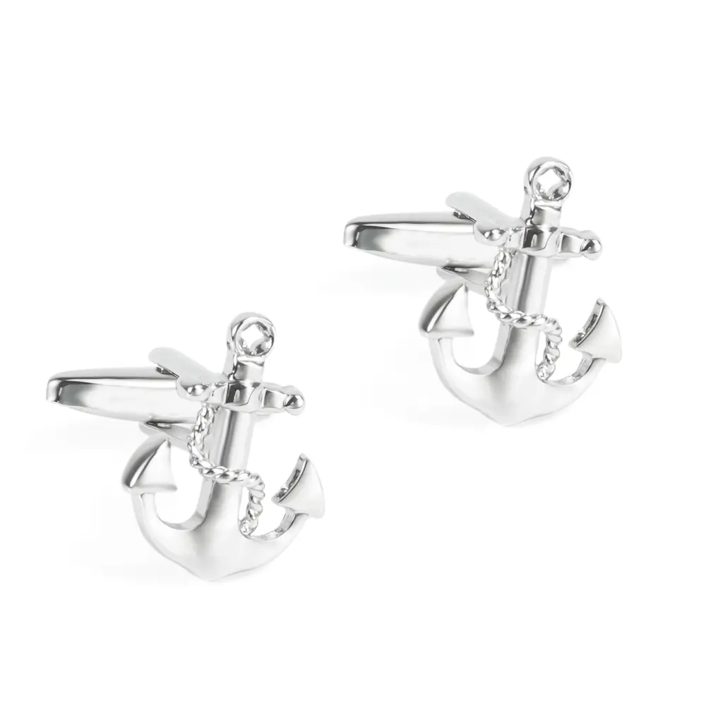 ODM JINJIE High Quality Brass Gold Plated Fashion Boat Anchor Cufflinks for Mens Shirt Accessories CL0024-S Suppliers, Exporter