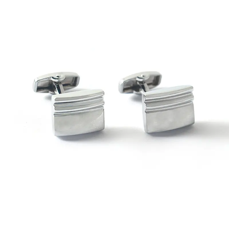 OEM JINJIE New Design High-grade Jewelry Silver Brushed Square Cufflinks For Men Wholesale CLW0078 Manufacturer, Exporters