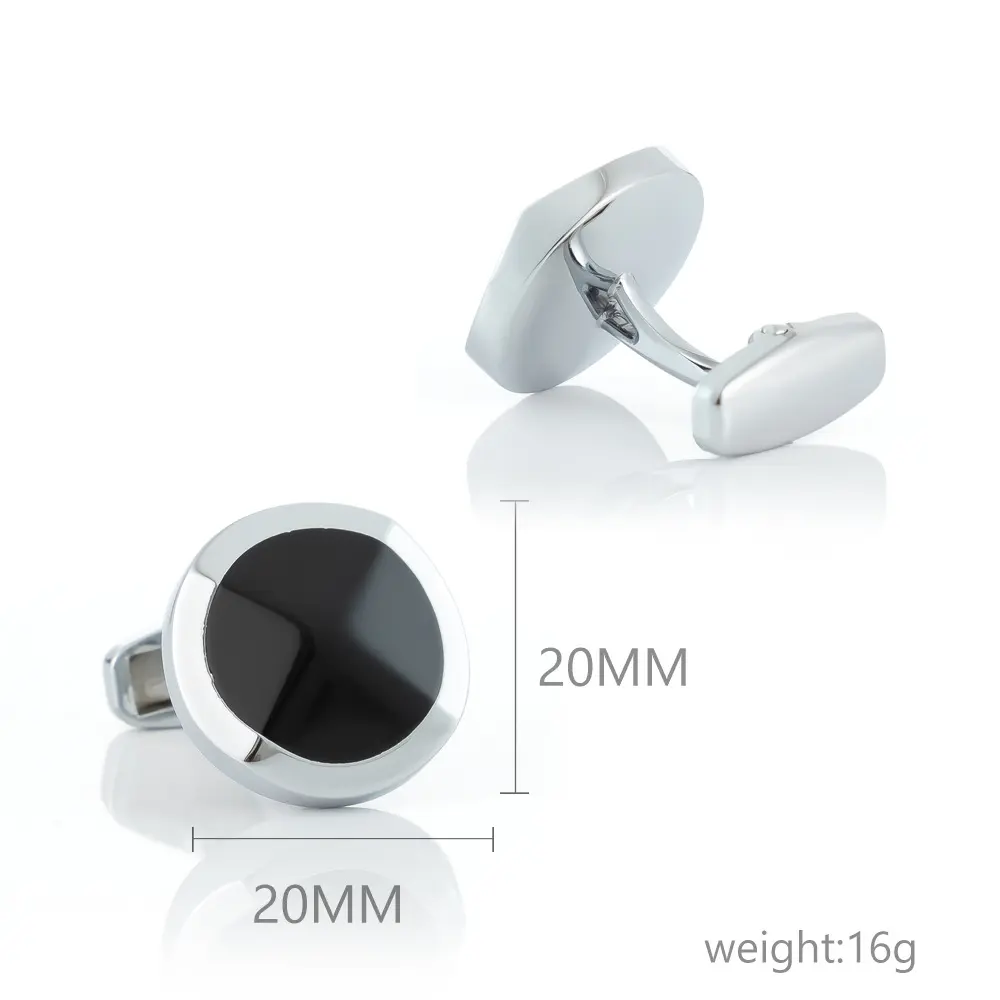 Wholesale Promotional Classic Style Wedding Round Men Alloy Cuff links For Shirt On Party CCW0022