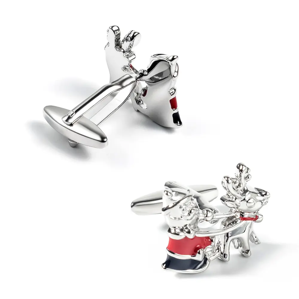 Wholesale Men's Luxury Christmas Reindeer Suit Cufflinks Accessories for Wedding Party CC0189 Manufacturer, Suppliers