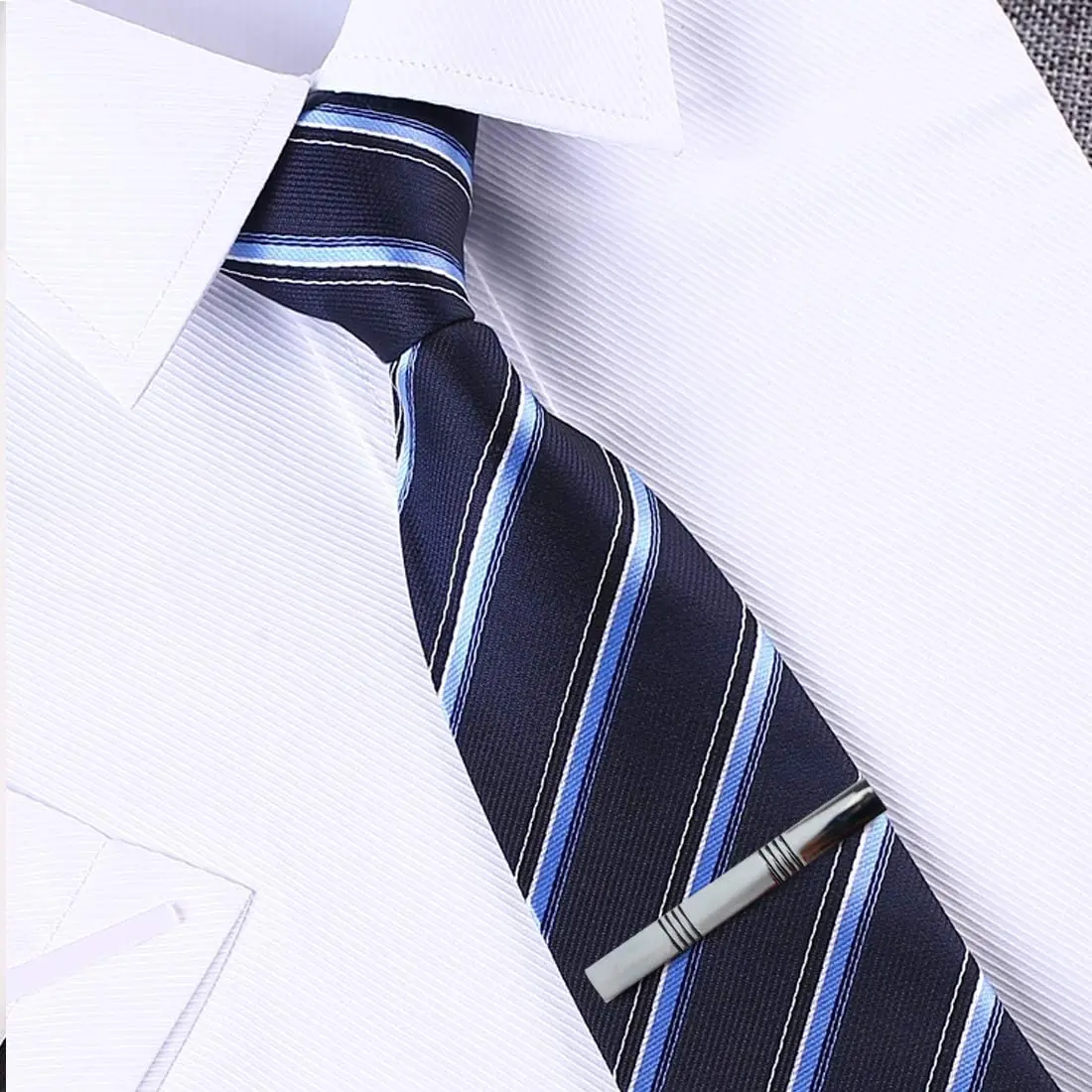 Wholesale Blank Quality Copper Material Skinny 4 pcs Tie Pin Tie Bar Clip Set With Gift Box TPS-1004 Supplier, Exporter