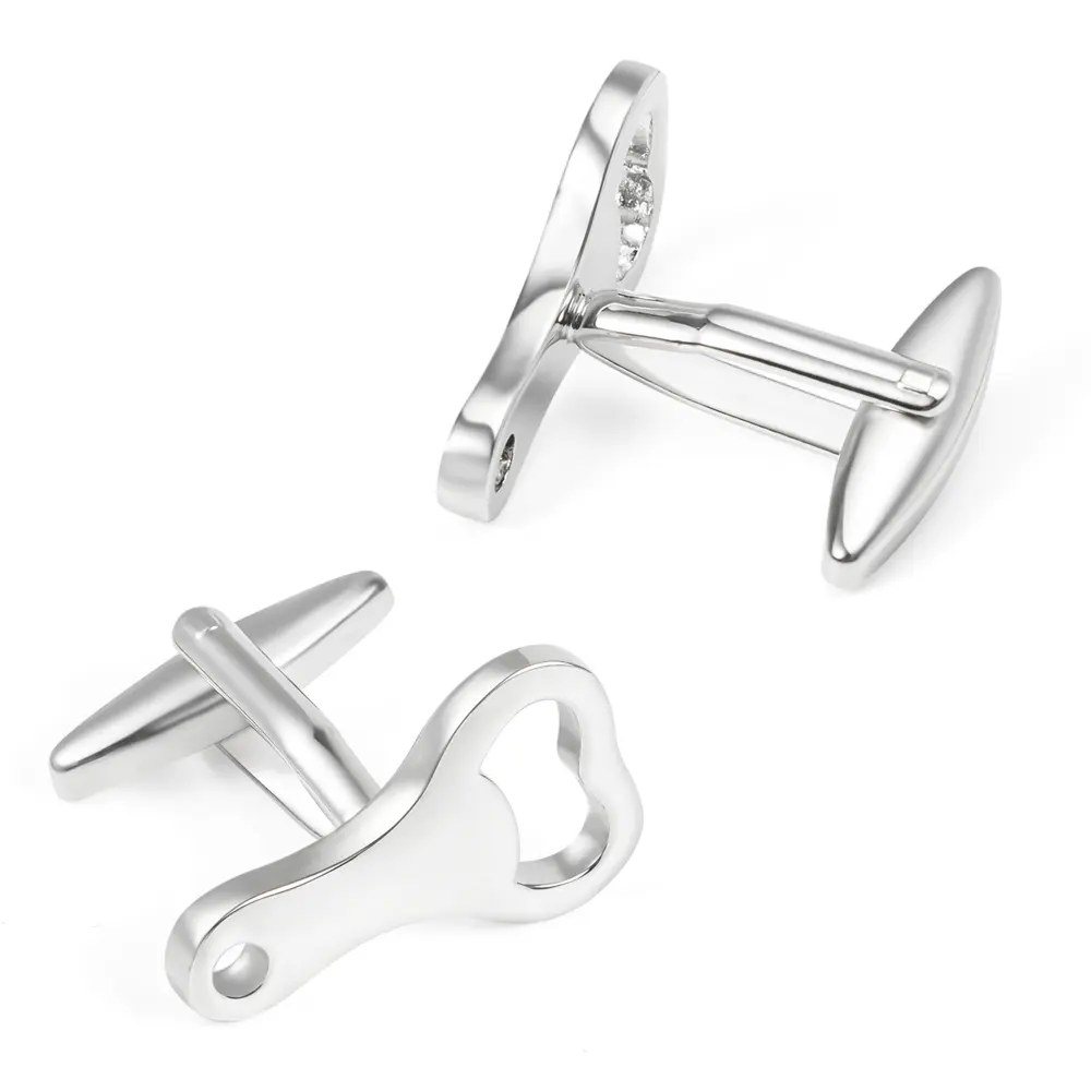 Custom Low Price Funny Beer Bottle Opener Design Metal Copper Cufflinks for Men Shirt Wholesale CL0025 Manufacturers, Company