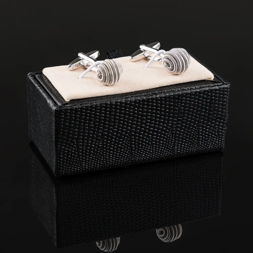 Custom Personalized Round Silver Plated Knot Ball Shape Metal Cufflinks Factory Wholesale Exporters, Companies