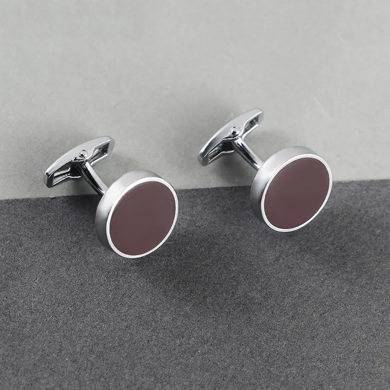Wholesale JINJIE factory Solid Dark Red Maroon Cufflinks For Men Shirt Low Price CCW0092-R Manufacturer, Suppliers